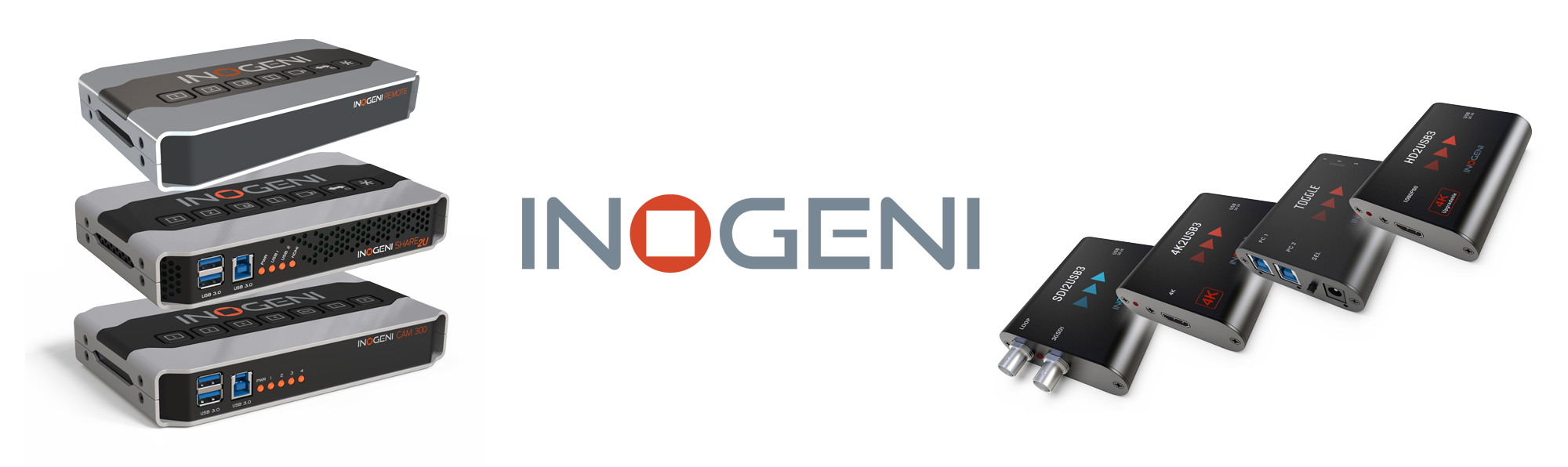 Inogeni logo with Inogeni products