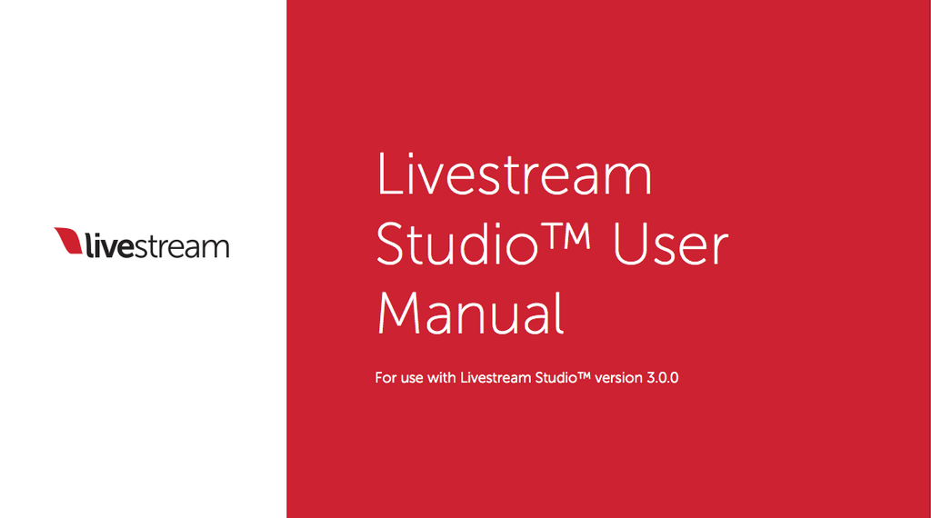 Livestream studio user manual cover